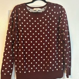 Loft size large polka dot sweater